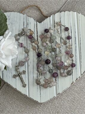 📿 Flourite Gemstone Bead Rosary